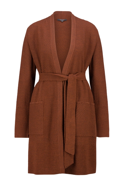 Wolmix vest shawlkraag