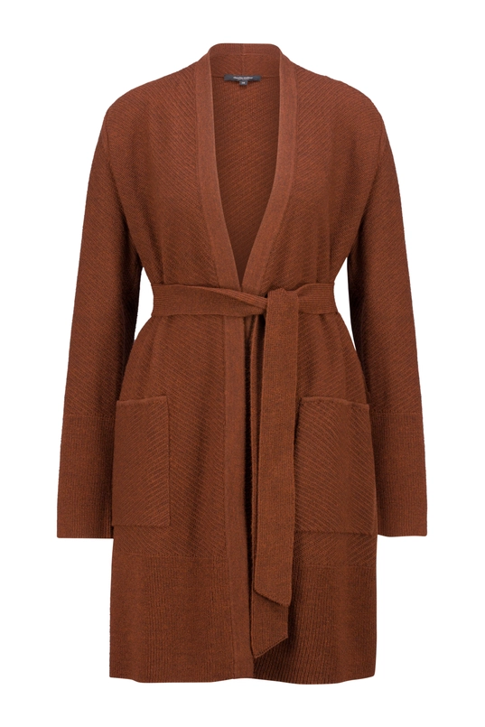Wolmix vest shawlkraag