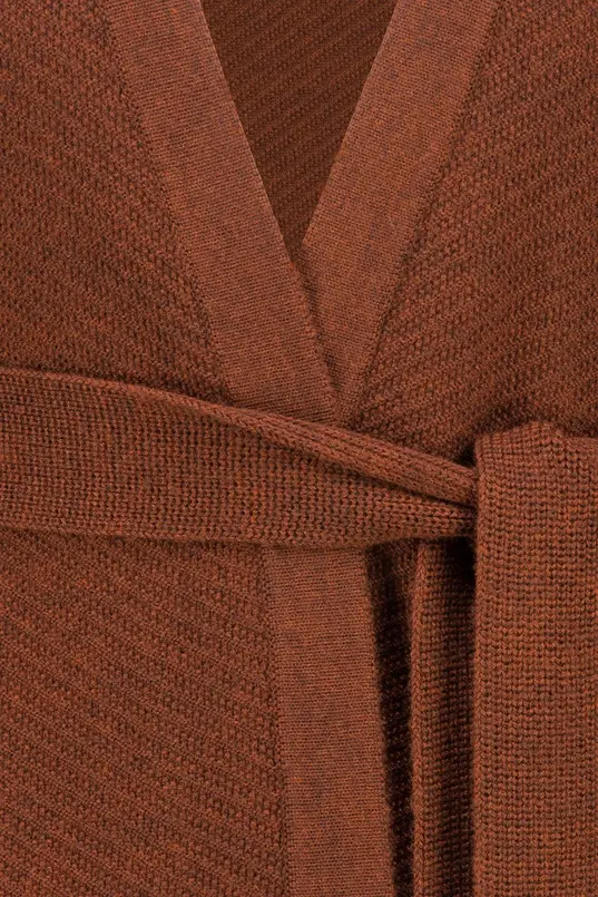 Wolmix vest shawlkraag