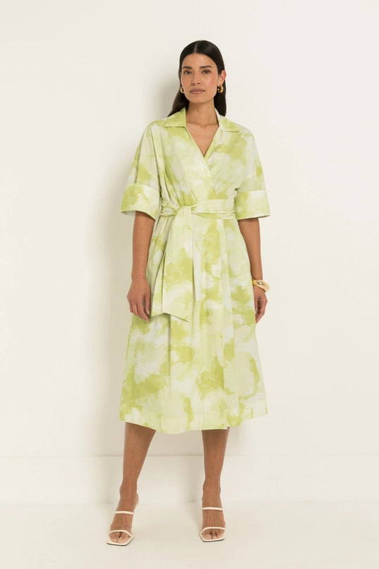 Wrapdress met printdessin