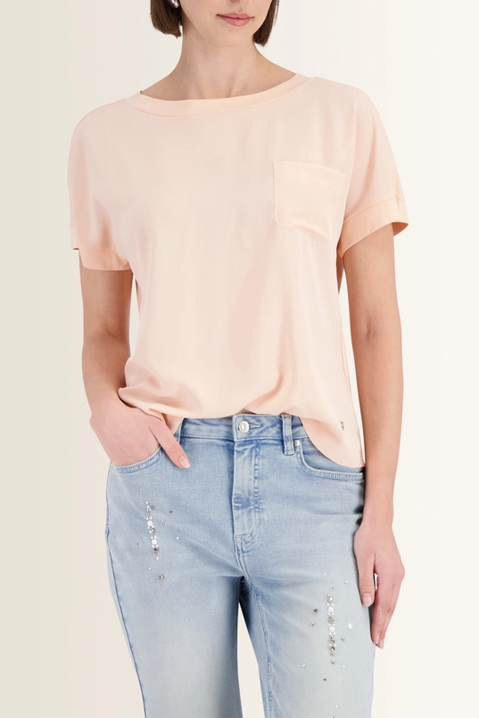 Zachte blouse met borstzakje Monari