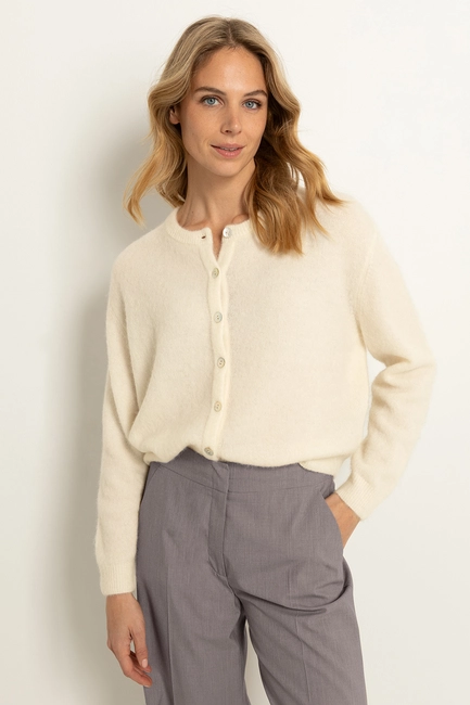 Zachte cardigan in alpacawolmix