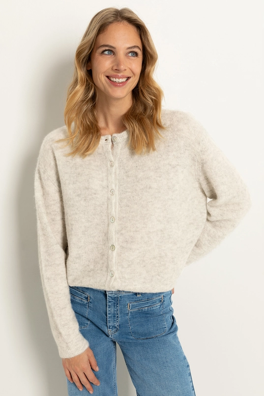 Zachte cardigan in alpacawolmix