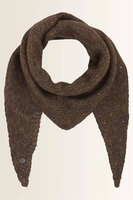 Zachte driehoeksshawl met subtiele glitter FRAAS