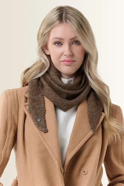 Zachte driehoeksshawl met subtiele glitter FRAAS