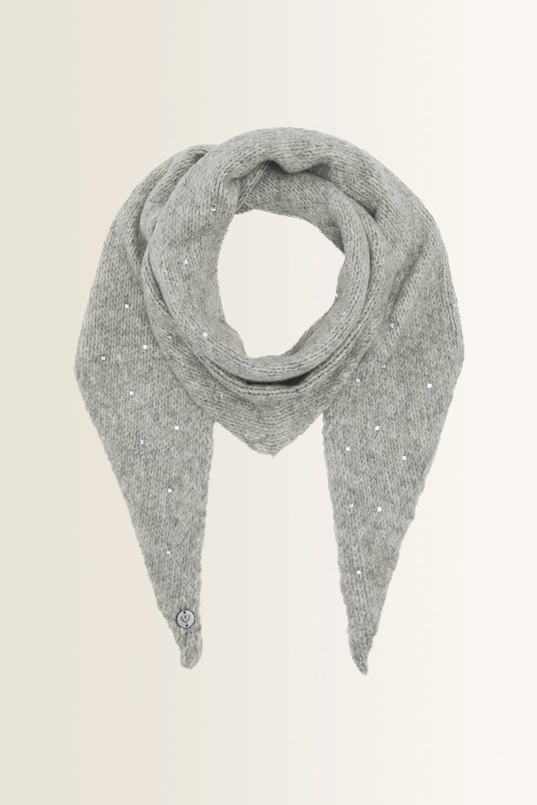 Zachte driehoeksshawl met subtiele glitter FRAAS