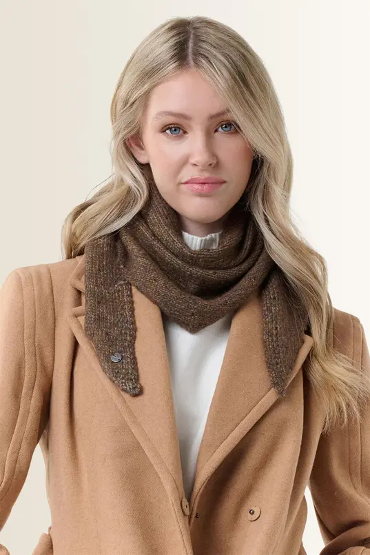 Zachte driehoeksshawl met subtiele glitter FRAAS