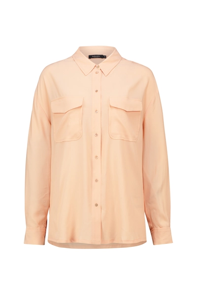 Zijdemix overhemdblouse