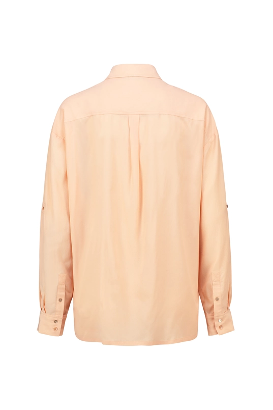 Zijdemix overhemdblouse