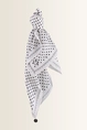 Zijden shawl met stippenprint Fraas