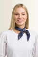 Zijden shawl met stippenprint Fraas