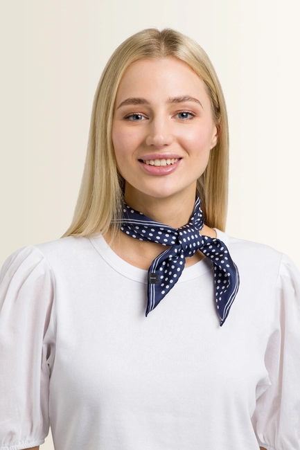 Zijden shawl met stippenprint Fraas