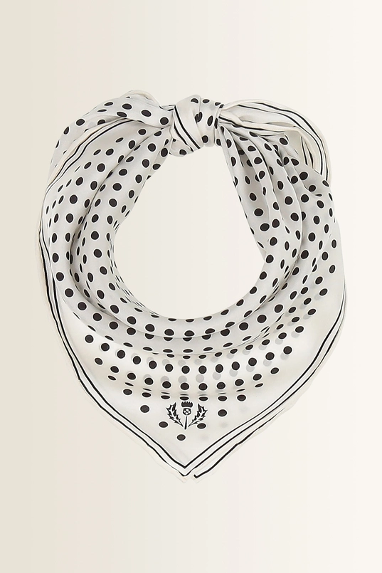 Zijden shawl met stippenprint Fraas