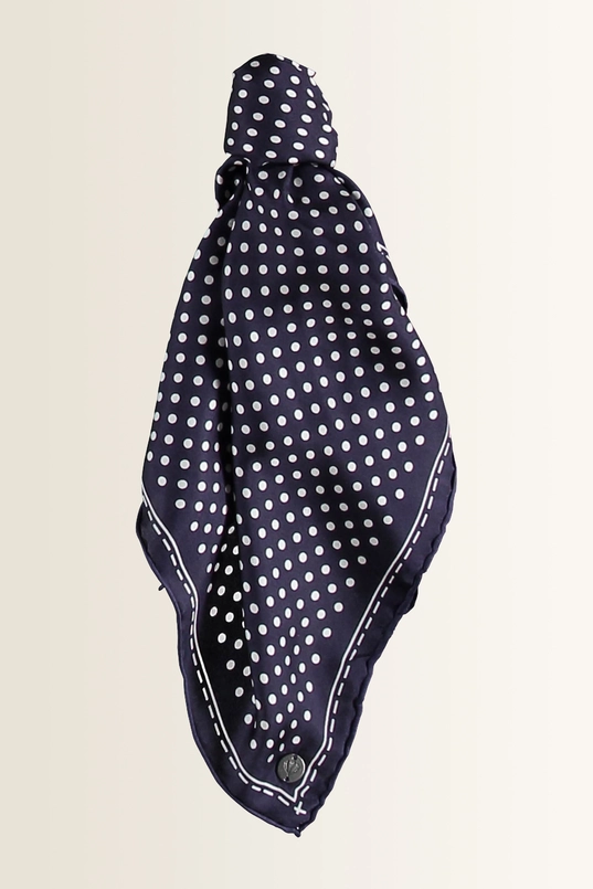 Zijden shawl met stippenprint Fraas