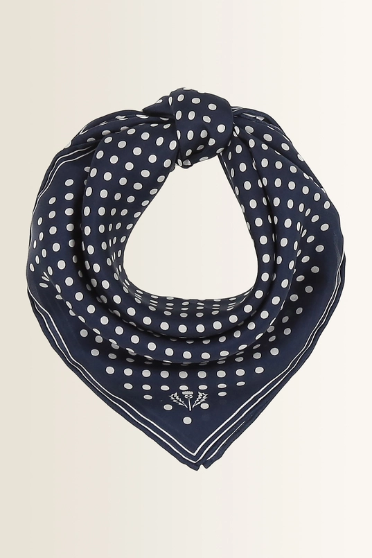 Zijden shawl met stippenprint Fraas