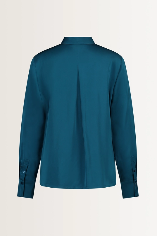 Zijdezachte blouse met borstzakken