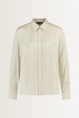Zijdezachte blouse met kraalaccent
