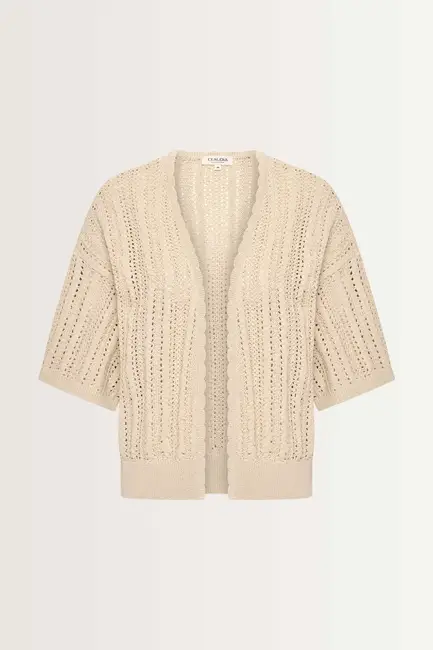Zomervest met geschulpte boorden