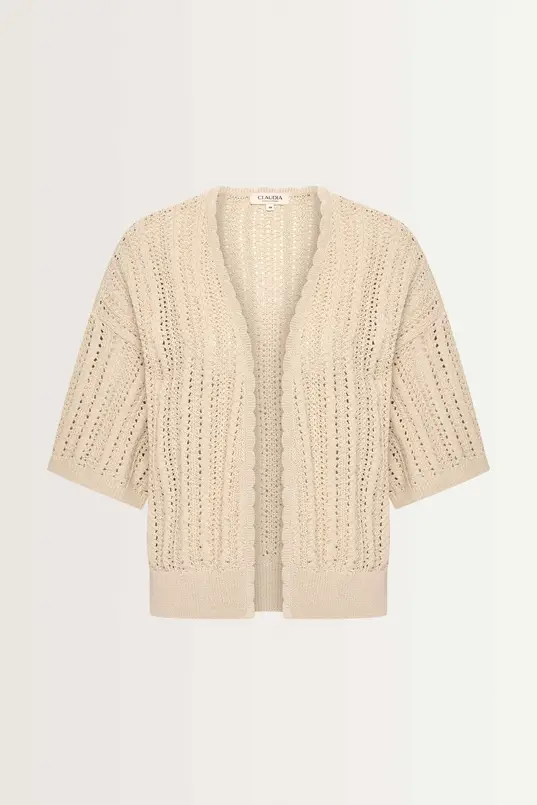 Zomervest met geschulpte boorden