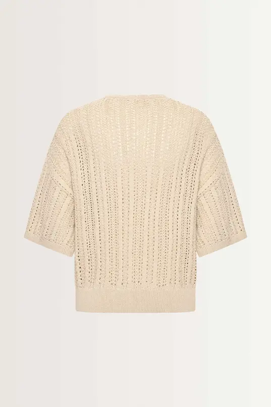 Zomervest met geschulpte boorden